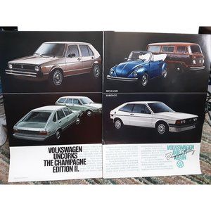 1978 Volkswagen VW Champagne Ed 2 Page Original Print Ad Vintage